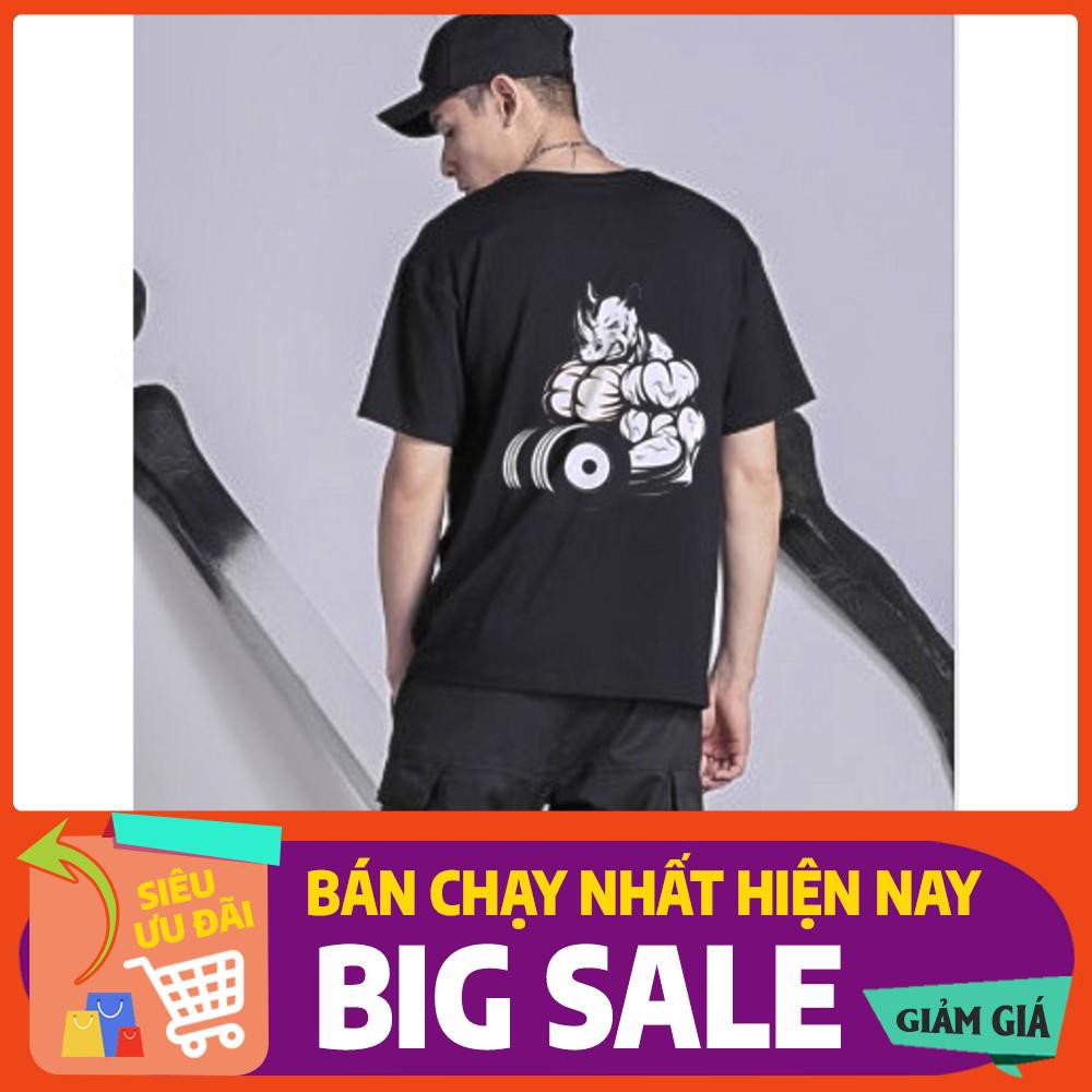 áo thun tay lỡ in hình gymer