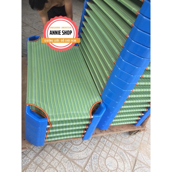 Giường lưới trẻ em có 2 thanh đỡ lưng inox - Loại 1 ráp sẵn (Ảnh Thật) Dùng cho bé sơ sinh/mầm non (0-6t)