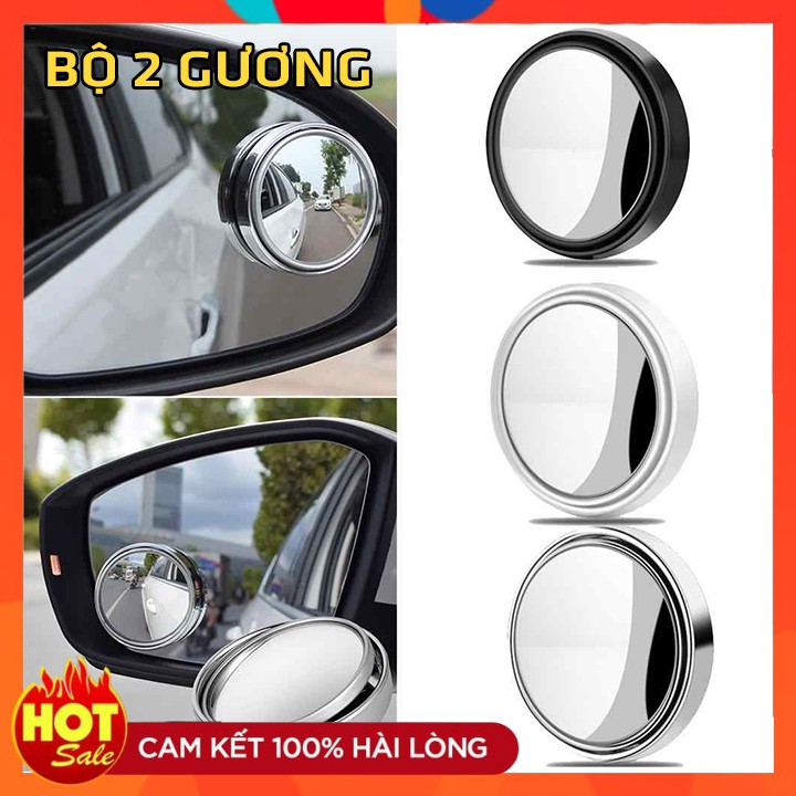 Combo 2 gương cầu lồi oto 360 độ gắn kính chiếu hậu