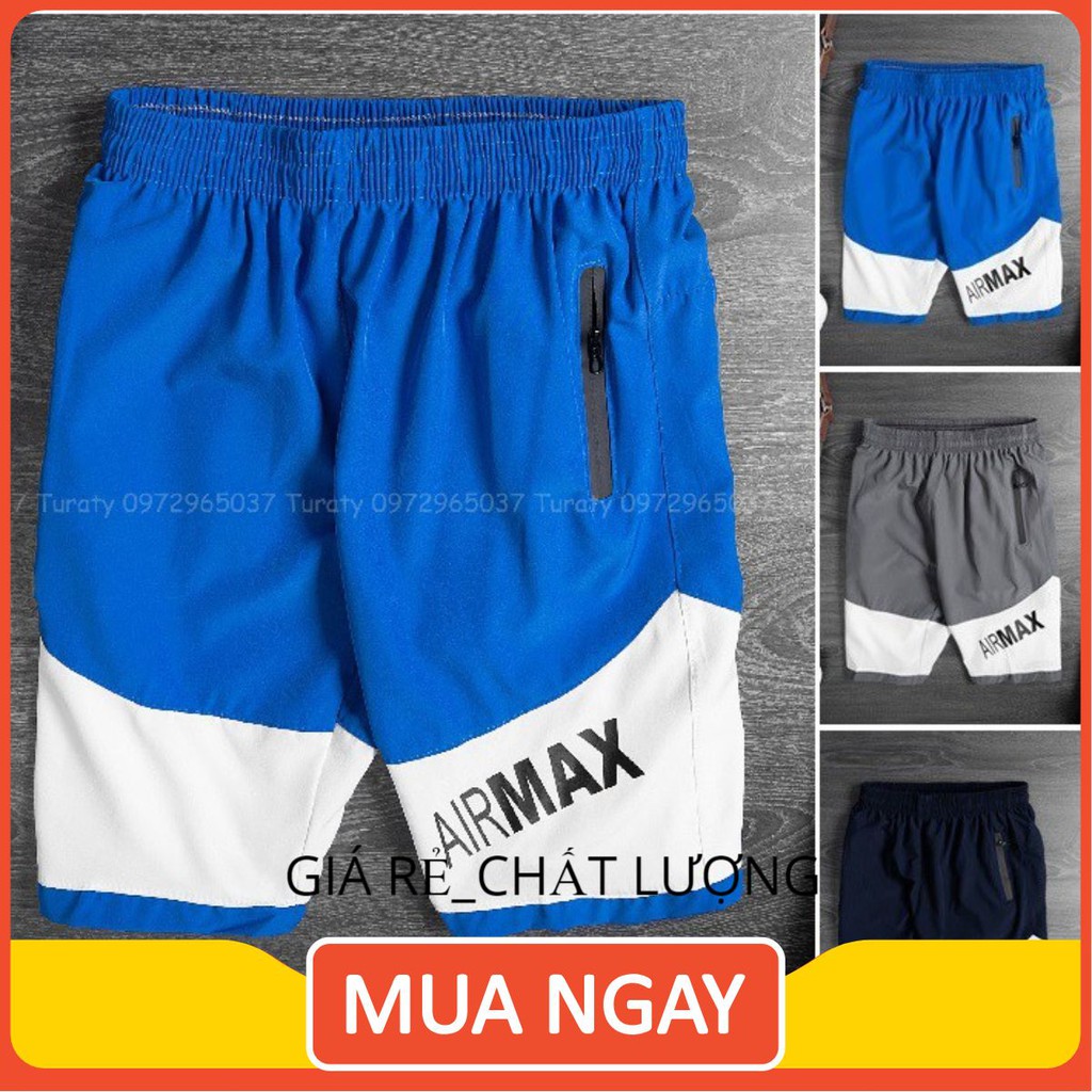 Quần Đùi Nam AirMax Mẫu Quần Short Nam Dáng Thể Thao Có Dây Rút Hàng Đẹp Co Giãn Senko.Shop10