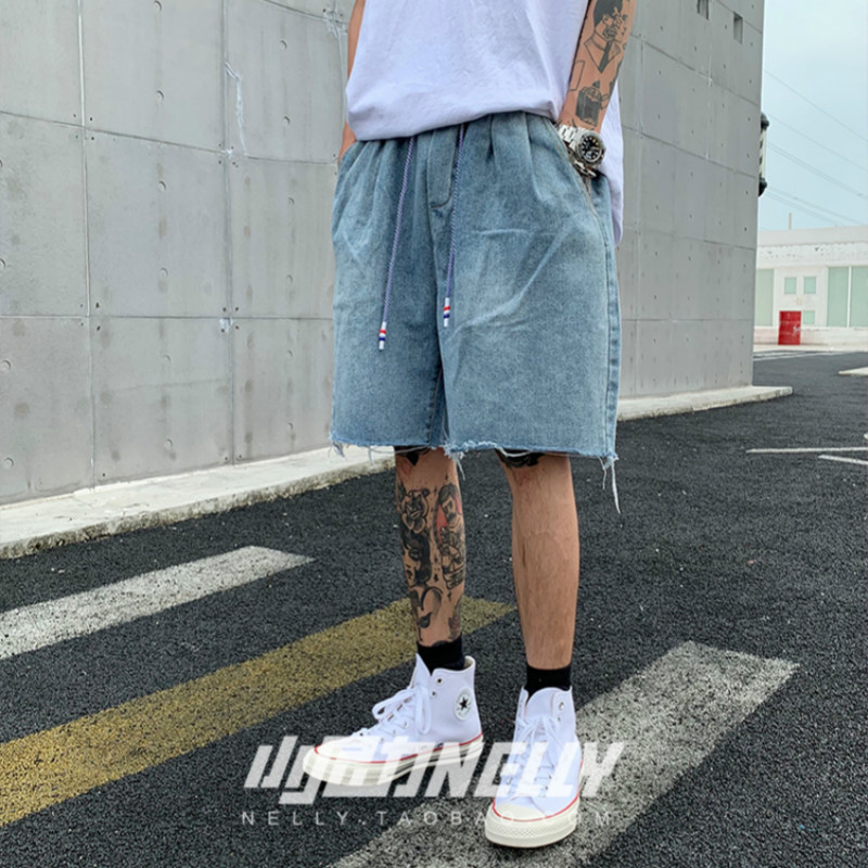 2020 men shorts Hip Hop Cargo Shorts Streetwear Denim Shorts Harajuku Jogger Shorts Summer Men Denim Short