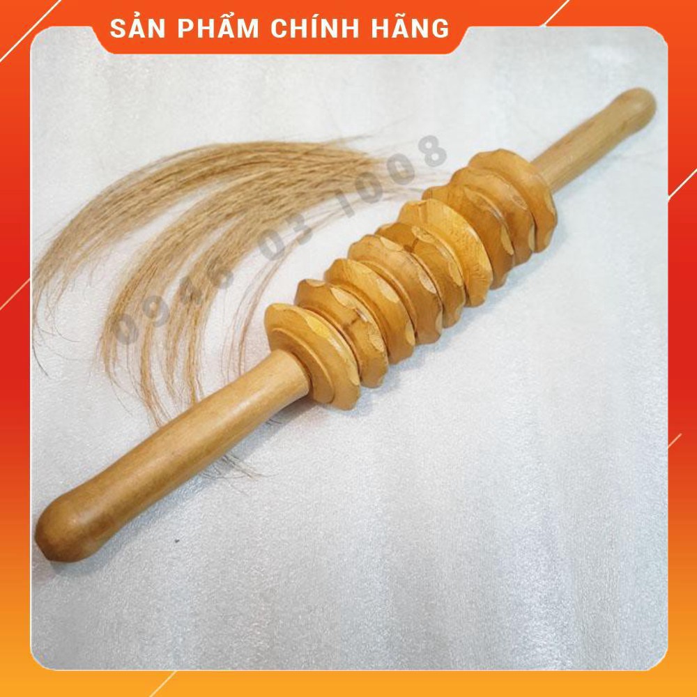 Dụng cụ massage lăn 9 bánh📌FREESHIP📌Cây lăn mát xa toàn thân bằng gỗ cao cấp