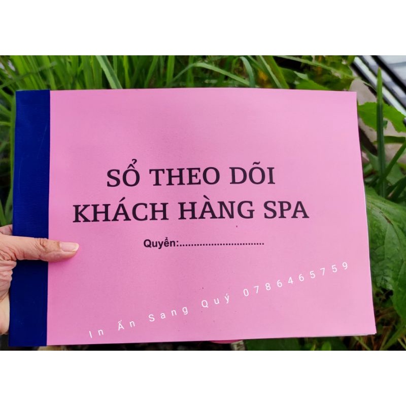 Sổ theo dõi spa, nhập hàng, quản lý doanh thu, sổ theo dõi đóng tiền hụi, sổ đặt tiệc ,.. a4 có sẵn