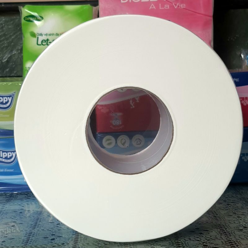 Giấy Vệ Sinh Pulppy Cuộn Đại 1Kg JRT Bathroom Tisssue Dùng Cho Nhà Hàng Khách San Trường Học