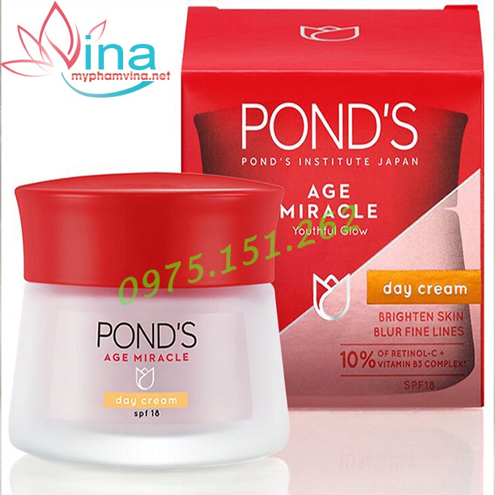 Kem Dưỡng Da Chống Lão Hóa Ponds Age Miracle Ban Ngày/ Ban Đêm 50gr