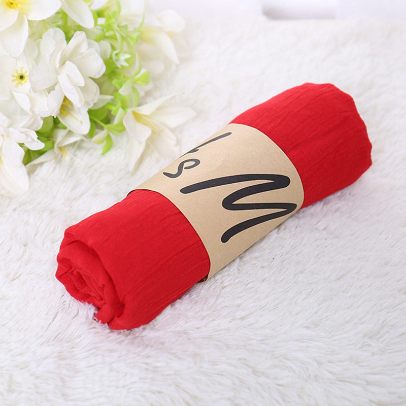 Khăn Choàng Cotton Mềm Màu Trơn Phong Cách Hồi Giáo Thời Trang Mùa Hè Cho Nữ | BigBuy360 - bigbuy360.vn