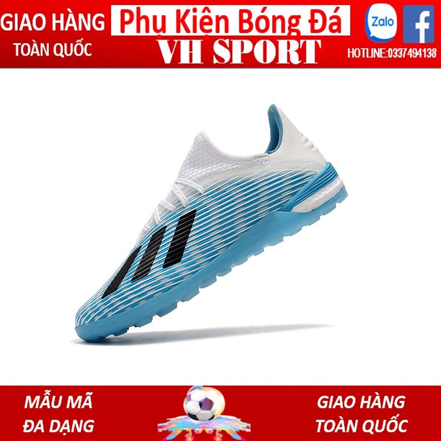 [TẶNG POSTER] Giày đá bóng sân cỏ nhân tạo giá rẻ cao cấp Adidas X 19.1 Xanh Ngọc TF
