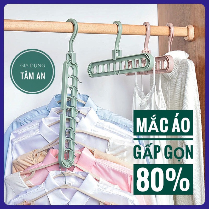 🔥 Mắc áo 9 lỗ GẤP GỌN - Tiết kiệm diện tích tủ đồ