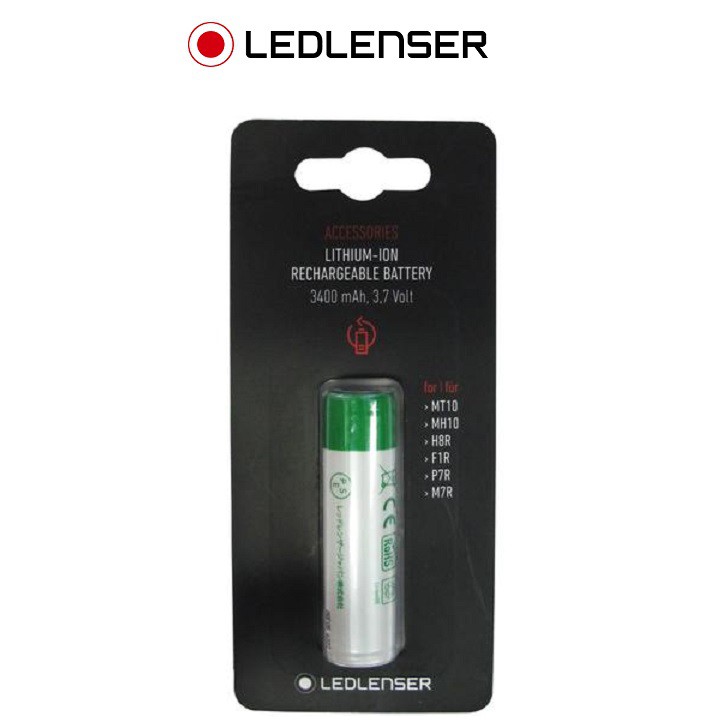 Phụ Kiện Pin Sạc Lithium - ion LEDLENSER 18650 3.7V 3400mAh, Cho MT10, MH10, H8R, Hàng Chính Hãng  - HIBUSHOP