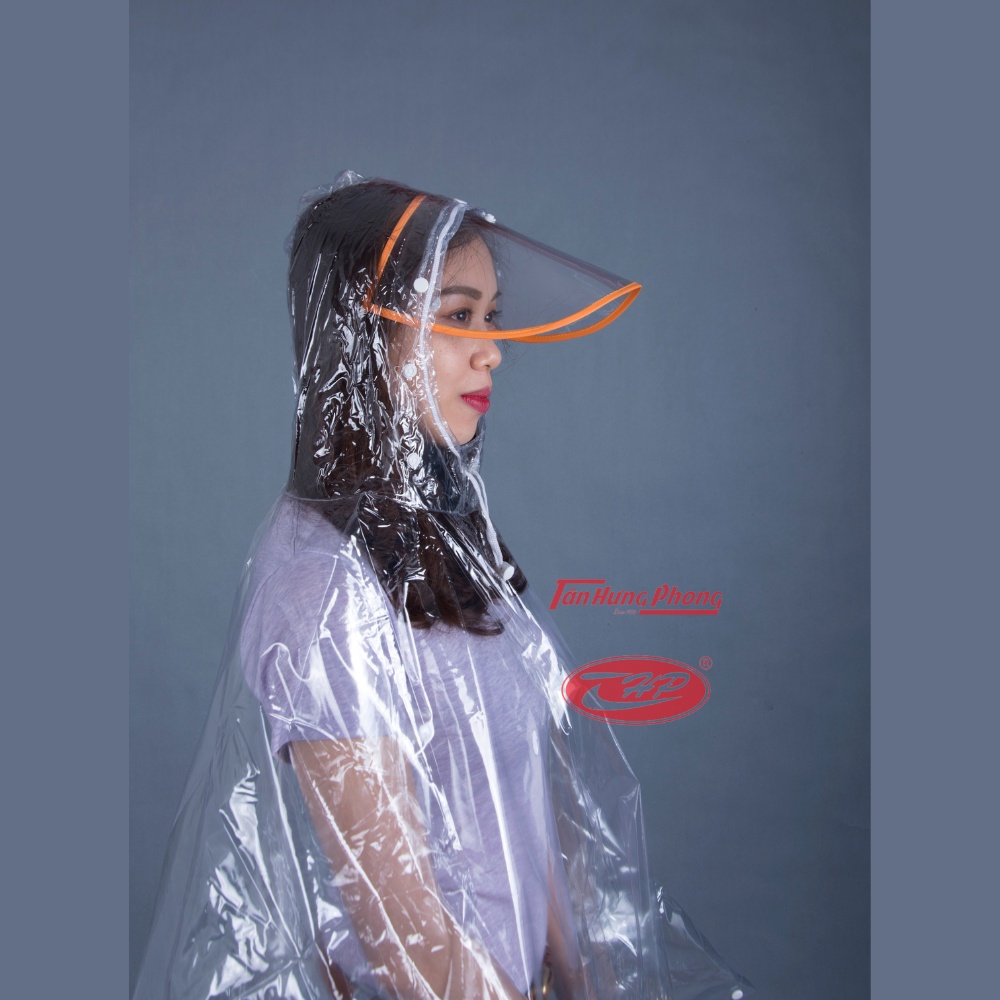 Áo mưa trong suốt loại lớn dày, bền đẹp Tân Hưng Phong không bị cứng khi sau khi dùng