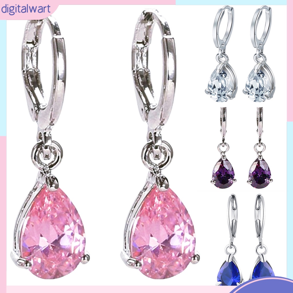 Bông Tai Hình Giọt Nước Chất Liệu Thân Thiện Với Da Thiết Kế Đơn Giản Thanh Lịch