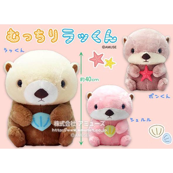 Mucchiri Rakkun Otter Rái Cá Cầm Sao Gấu Bông Nhật Amuse Authentic