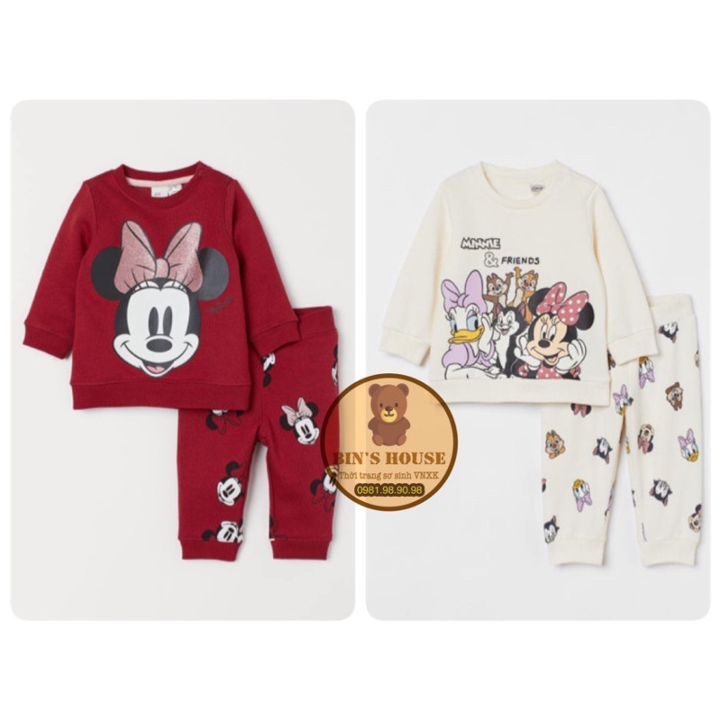 Bộ nỉ Minmie H&M sz 4/6M