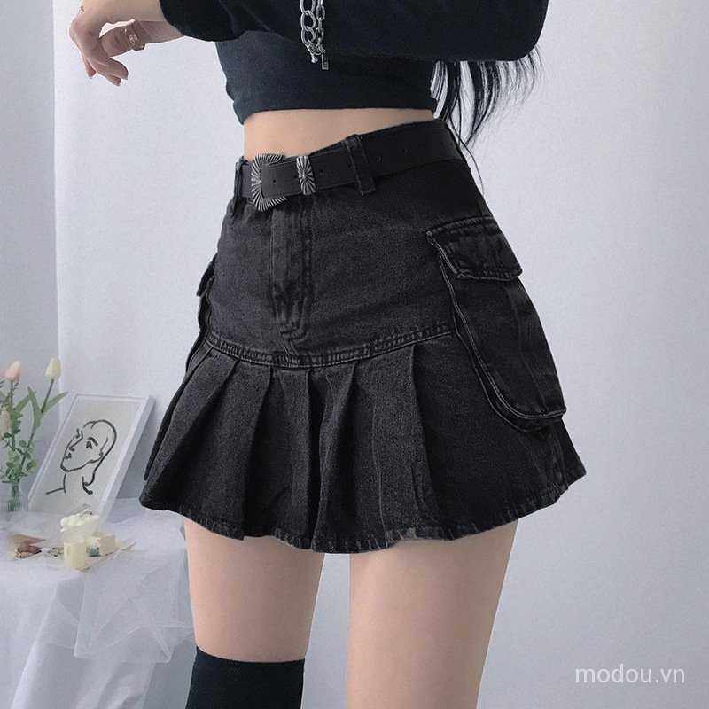 Chân váy chữ A lưng cao thời trang cho nữ
