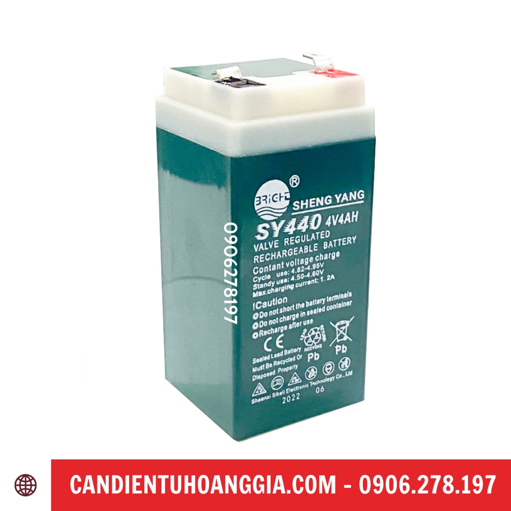 Ắc quy 4v 4Ah bình ắc quy khô Pin cân điện tử tính tiền, cân tính tiền tự động