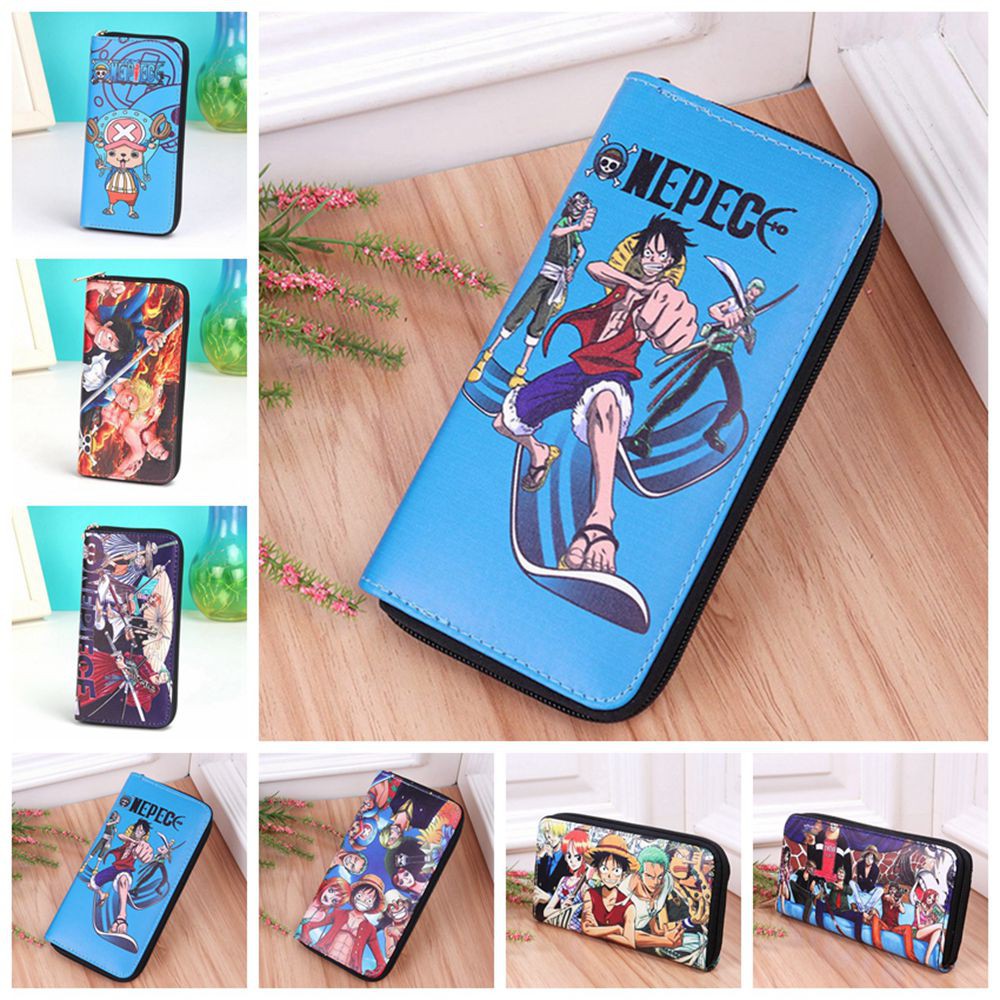Ví Dài Có Khóa Kéo Họa Tiết Hoạt Hình One Piece Cho Bé Trai