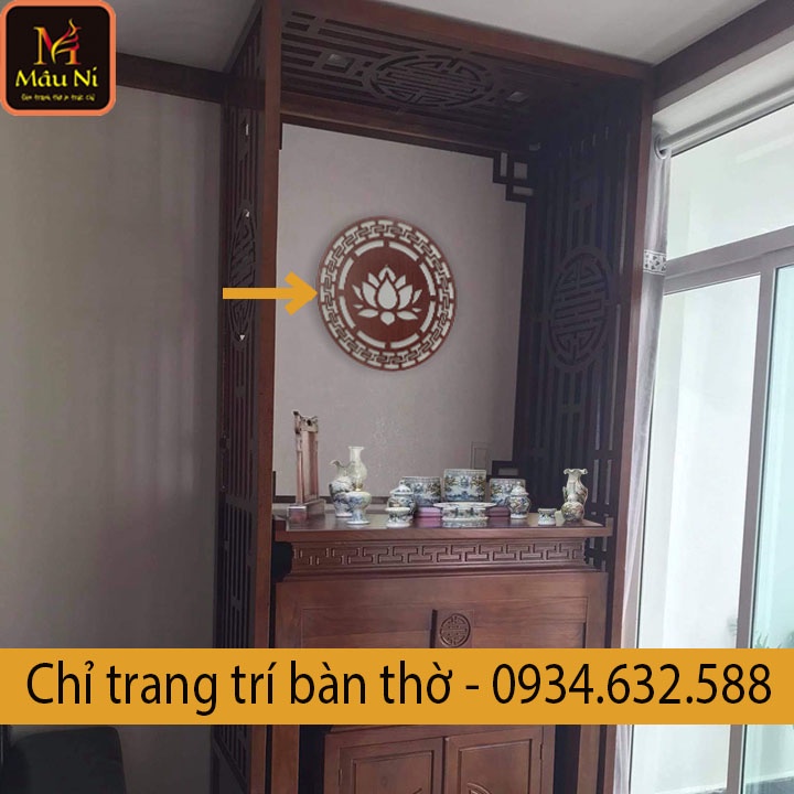 Ốp trang trí bàn thờ MÂU NI dùng dán sau bàn thờ gia tiên, tủ thờ, vách thờ