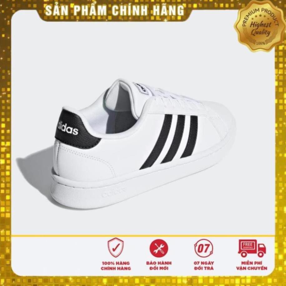 [Sale 3/3]Giày Sneaker Thời Trang Nam Adidas Grand Court  Trắng Đen F36483 - Hàng Chính Hãng - Bounty Sneakers -B98 L