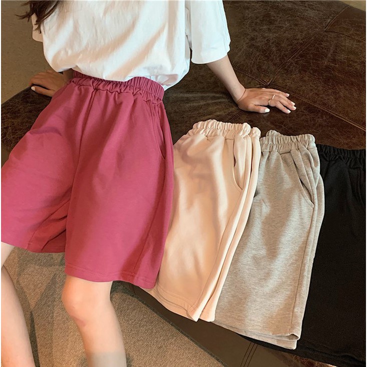 Quần shorts lửng thun nữ mẫu basic dễ mặc