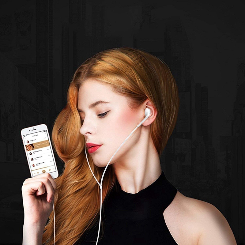 Tai nghe nhét tai 3.5mm tích hợp micro cho iPhone 12 Pro Max Mini 11 Pro Max XS Max XR X 8 7 6 6S Plus Samsung OPPO Vivo