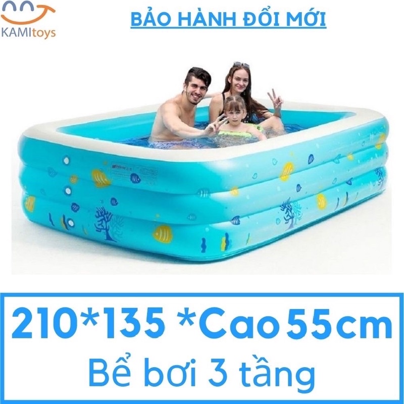 BỂ BƠI PHAO CHO BÉ (1,5m-1,8m-2,1m-3 tầng) TẶNG KÈM BƠM ĐIỆN