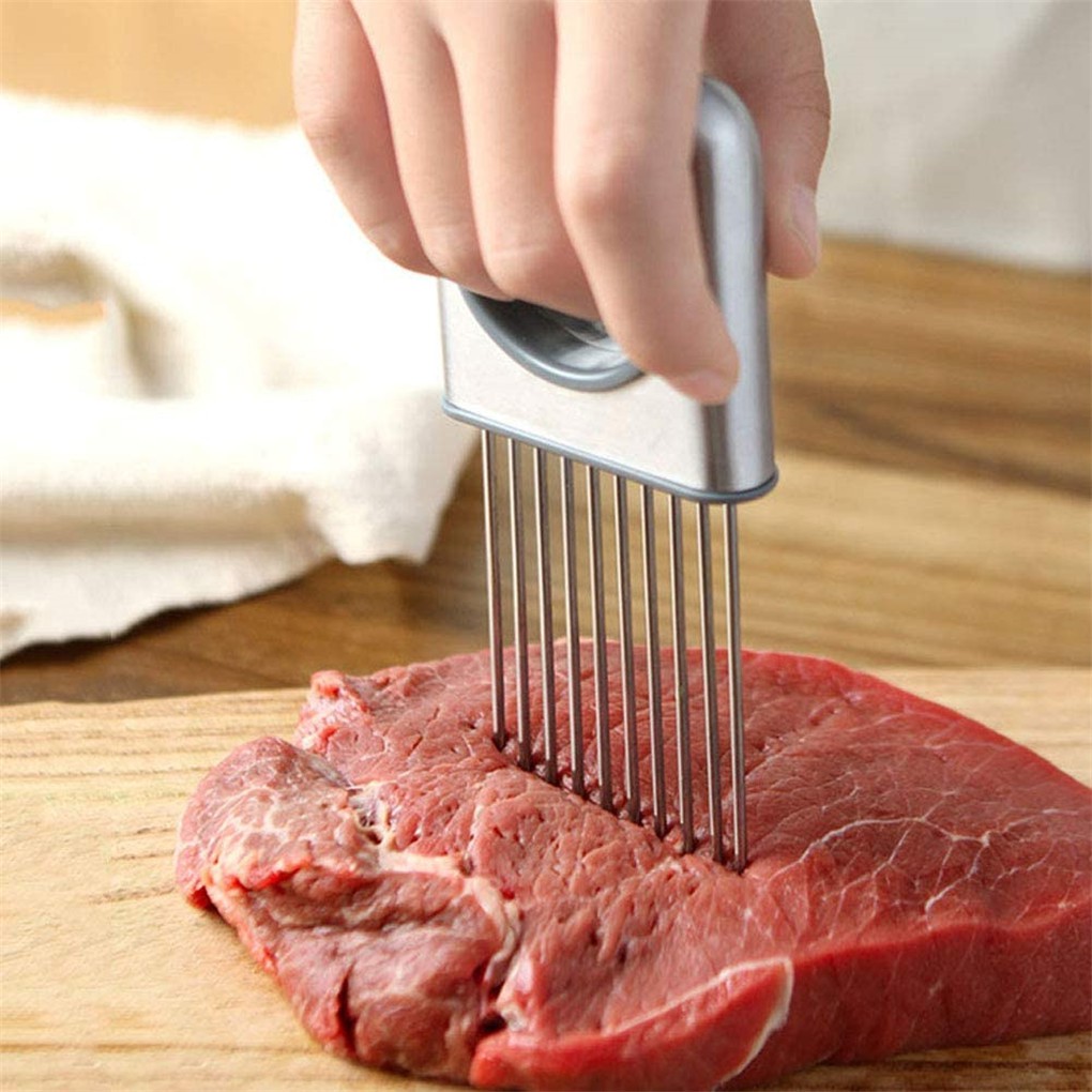 Nĩa cắt lát củ quả hành tây bằng thép không gỉ tiện lợi