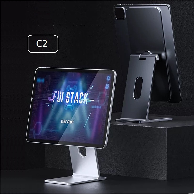 Giá đỡ nam châm từ tính hít máy tính bảng iPad Galaxy tab, máy đọc sách kindle Vu Studio nhôm nguyên khối xoay 360 độ