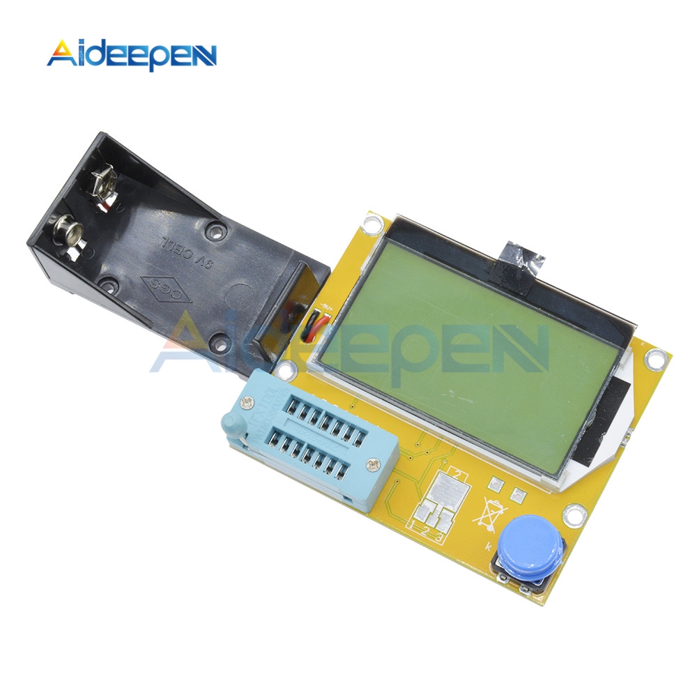 Thiết bị kiểm tra bóng bán dẫn vạn năng và điện dung LCR-T4 Mega328 M328 ESR MOS PNP NPN LCR với hộp acrylic