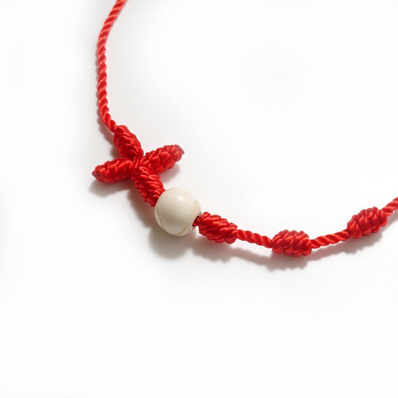 Set 2 Vòng Tay Bện Dây Đỏ May Mắn 7 Nút Cho Suc