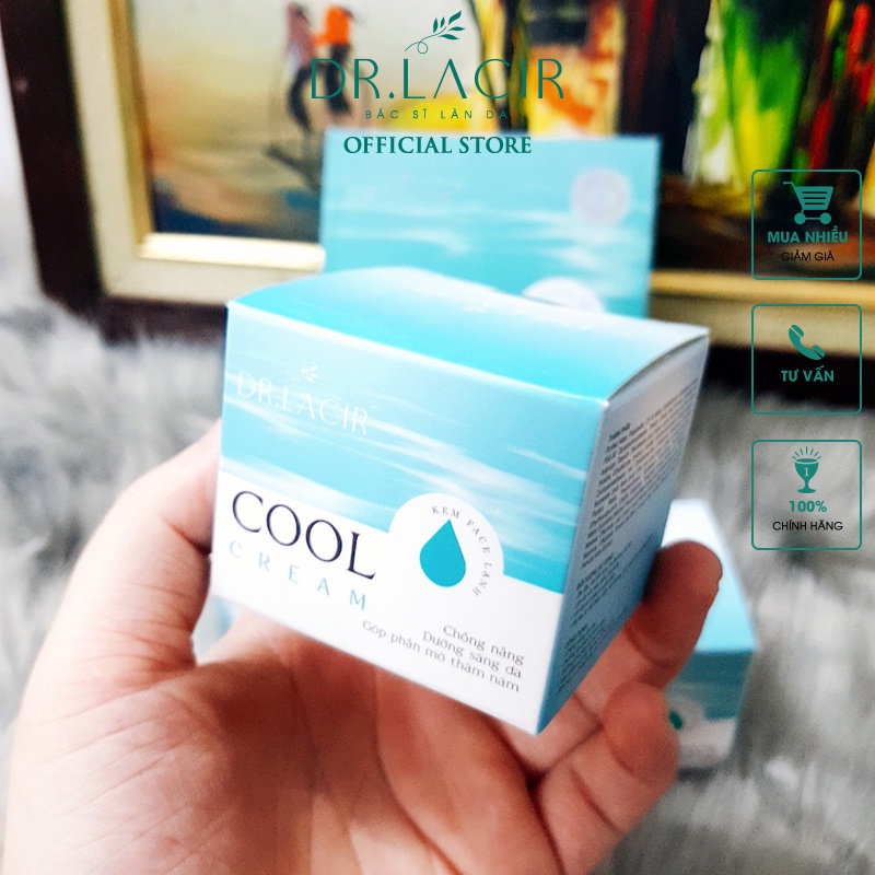 Kem dưỡng da chống nắng,cấp ẩm,làm trắng da ban ngày Mini Cool Cream DR.LACIR hộp 5g DR601