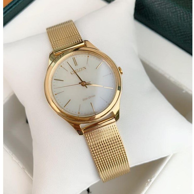 Đồng Hồ Nữ Ci.tizen Eco-Drive Dây Lưới Pwatch EM0502-86P Chính Hãng