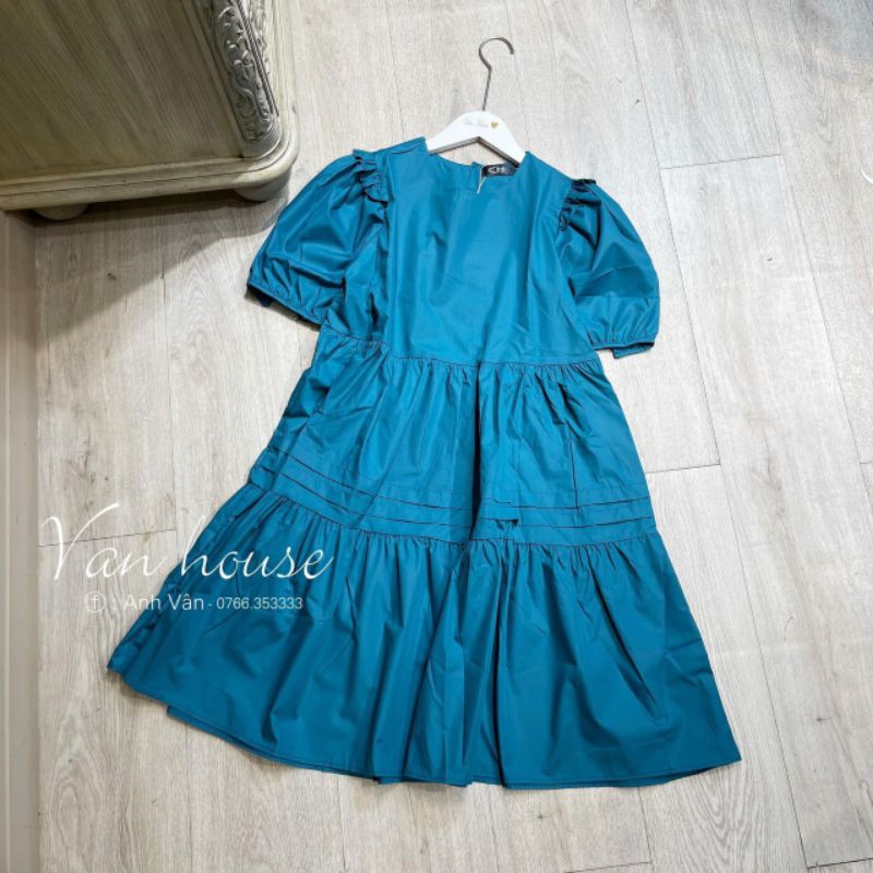 [Mã FAGREEN1505 giảm tới 30K đơn 99K] VÁY XANH NGẮN GẤP LY 2 TẦNG CHO NỮ | BigBuy360 - bigbuy360.vn