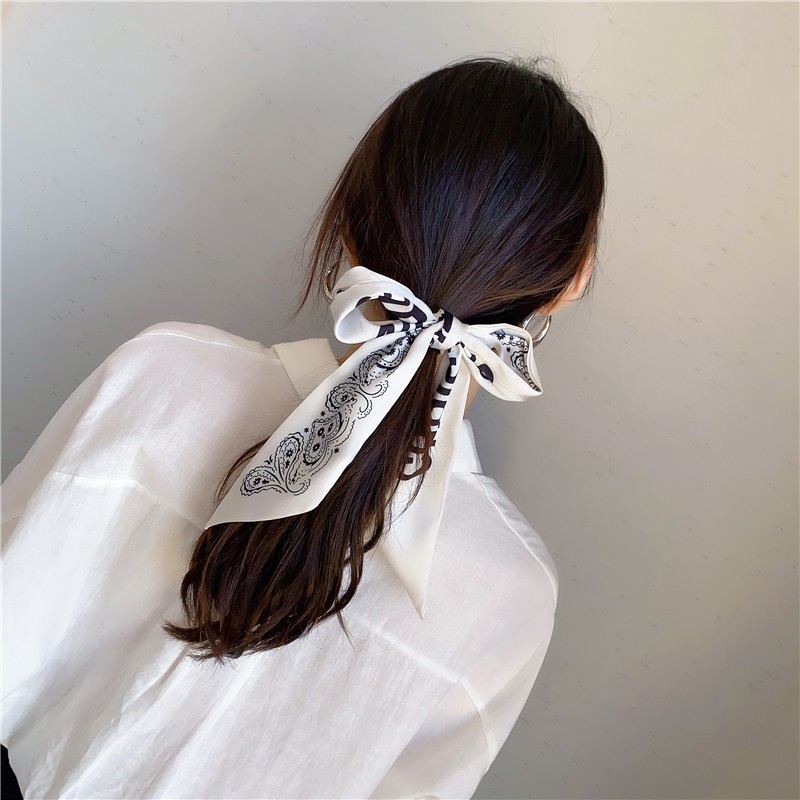 Ruy băng vải dùng để cột tóc/ thắt túi xách hoặc làm khăn quàng cổ phong cách Pháp cổ điển