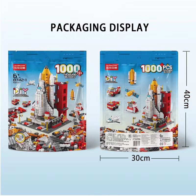 Bộ đồ chơi lắp ráp Mô hình vũ trụ 1000 pcs Hapi Toys - Tàu không gian con thoi Tên lửa 1000 chi tiết