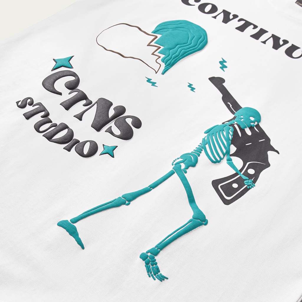 Áo thun Continuous - CTNS - BROKEN/ White