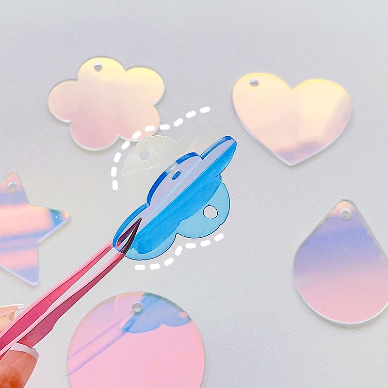 1 Móc Khóa Acrylic Thay Đổi Màu Sắc Sinh Thái DIY