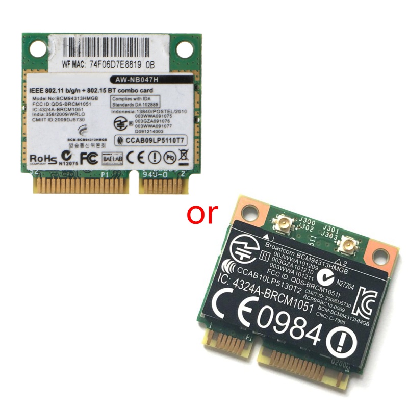 Thẻ Wifi Mini Pci-e Cho Broadcom BCM94313HMGB AW-NB047H BCM4313 Wlan Recei