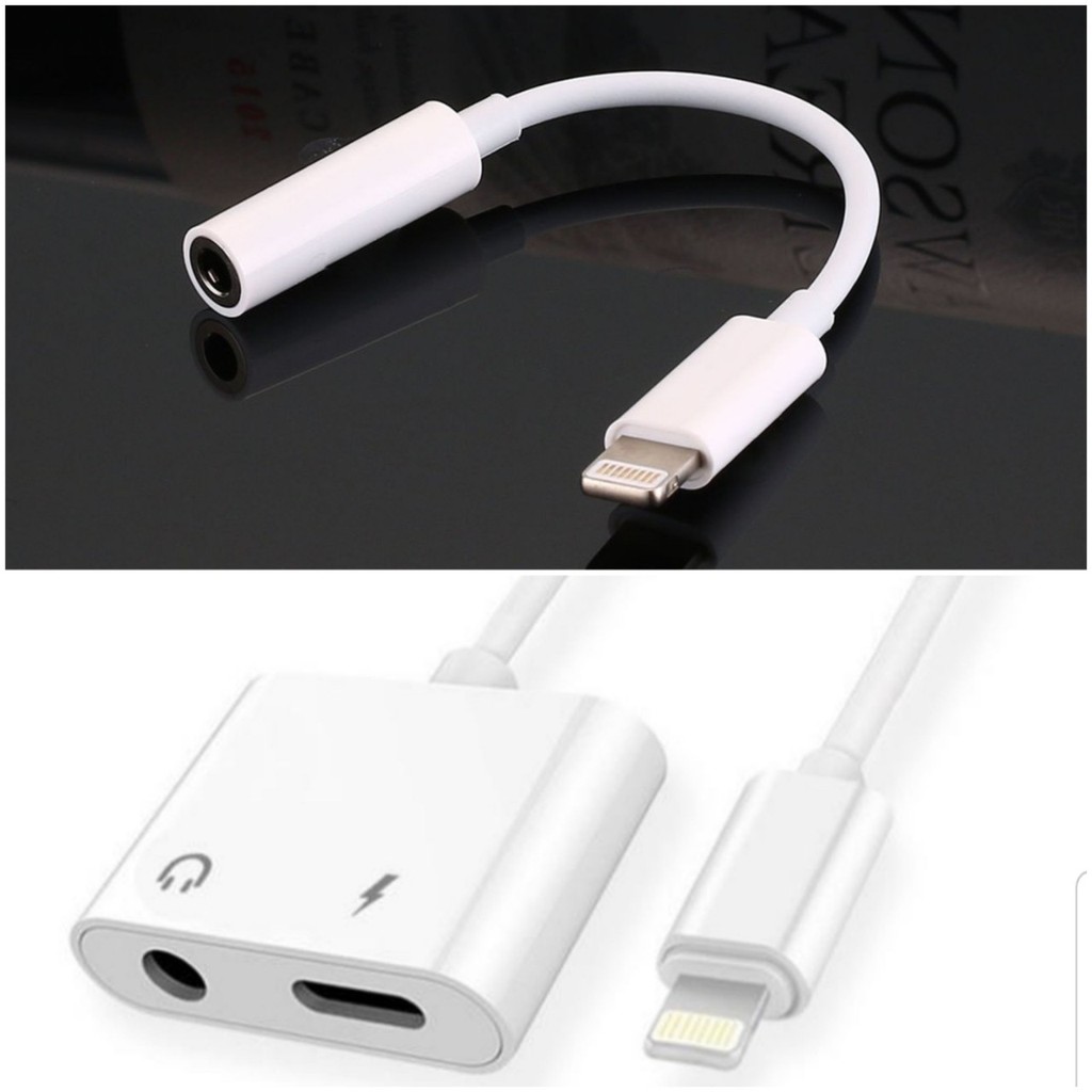 Jack Chuyển Đổi Tai Nghe 3.5 Sang Lightning Iphone 7, 7plus, 8, 8plus , X - Tai nghe ( Kết nối bluetooth) 4.7