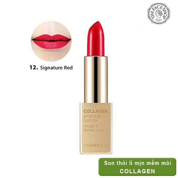 {Thanh Lý} Son Thỏi Có Tinh Chất Collagen Thefaceshop Collagen Ampoule Lip Stick 3.5g