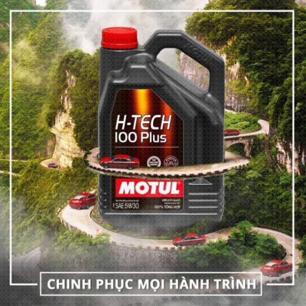 Mua Ngay Nhớt tổng hợp 100% Motul H Tech 5W30 100 PLUS API SP cho ô tô, xe hơi, xe ga (dầu toàn phần Htech)
