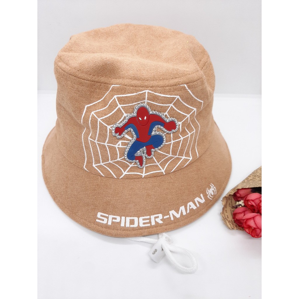 NÓN VÀNH NÓN BO SIÊU NHÂN SPIDERMAN CHO BÉ TRAI BÉ GÁI 1 ĐẾN 5 TUỔI - VẢI NHUNG CAO CẤP