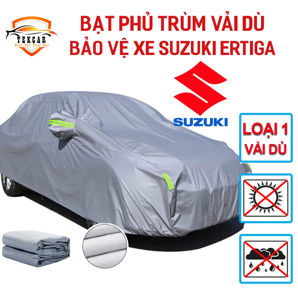 [SUZUKI ERTIGA ] Bạt vải dù phủ trùm kín bảo vệ xe ô tô SUZUKI ERTIGA  chất liệu vải dù oxford cao cấp
