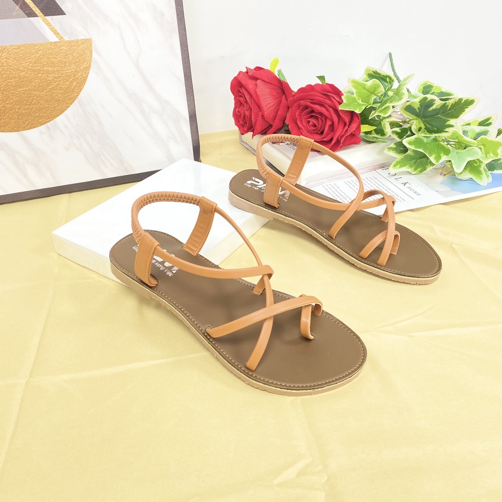 Sandal Nữ PAM Giày Việt - Chất Lượng Việt Quai Mảnh Xỏ Ngón Đế Bệt Tiện Lợi Nhẹ Chân - SDBT804- Size 35-39