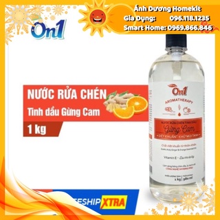 Nước rửa chén bát tinh dầu gừng cam On1 dung tích 1000ml anhduonghomekit
