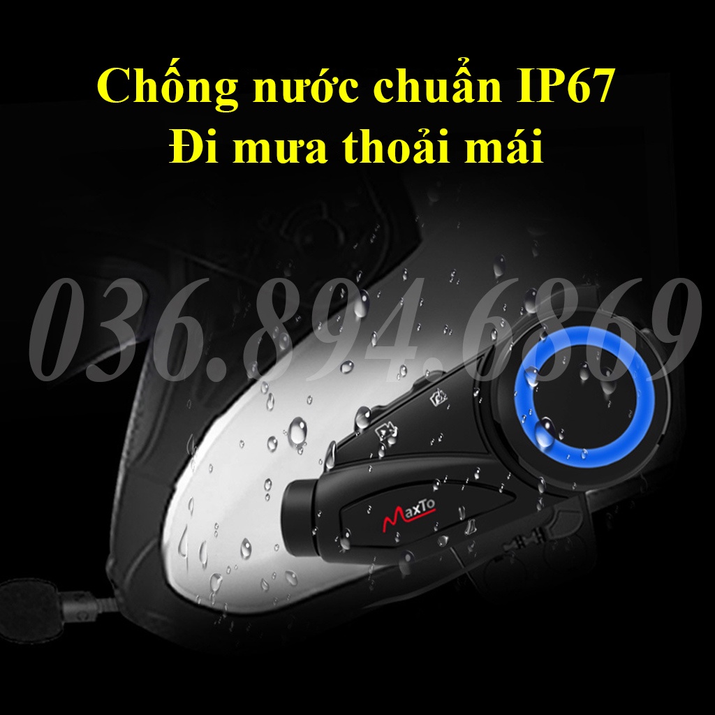 Tai nghe gắn mũ bảo hiểm kiêm camera hành trình đa năng Maxto M3/M3S