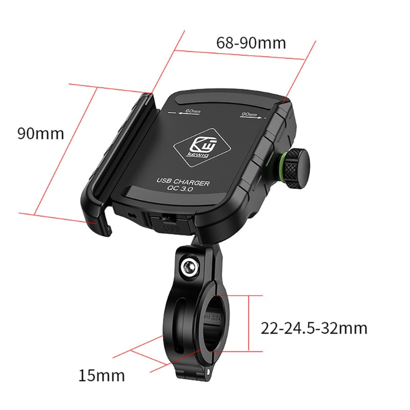 Giá Đỡ Xe Máy zzz 12V 24V QC3.0 USB Sạc Nhanh