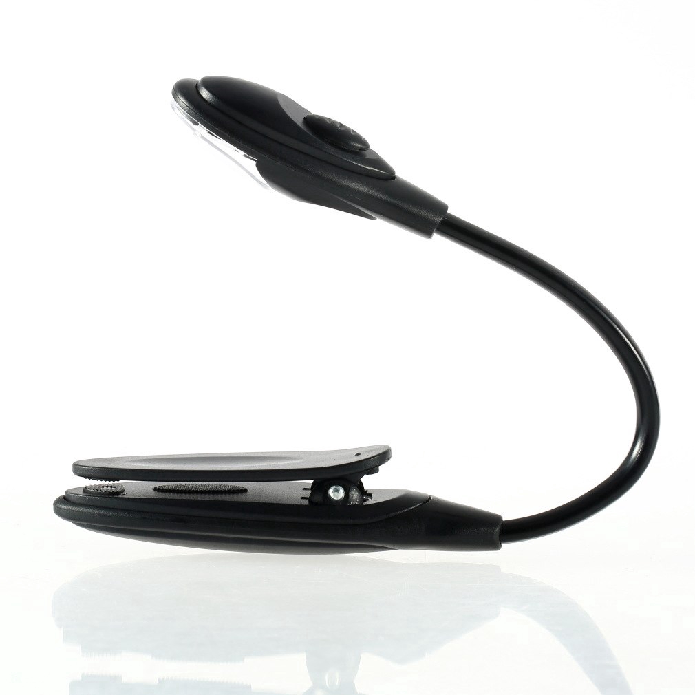 Flexible Clip On Lamp Mini LED Reading Light With On Off Switch