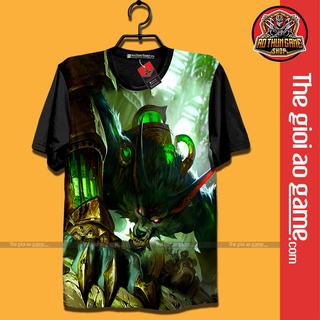 Áo LMHT , Áo Thun Liên Minh Huyền Thoại Warwick Unisex Nam Nữ Tay Ngắn Forn Rộng Vải / Thegioiaogame.com