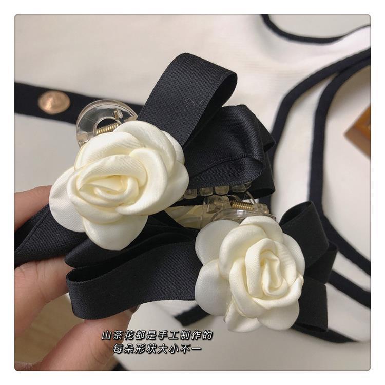 Kẹp Tóc Hình Nơ Màu Đen Phong Cách Pháp Thanh Lịch Cho Nữ