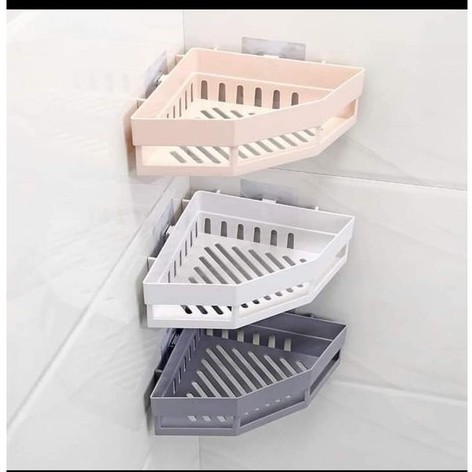 KỆ GÓC TAM GIÁC NHỰA DÁN TƯỜNG SIÊU TIỆN DỤNG